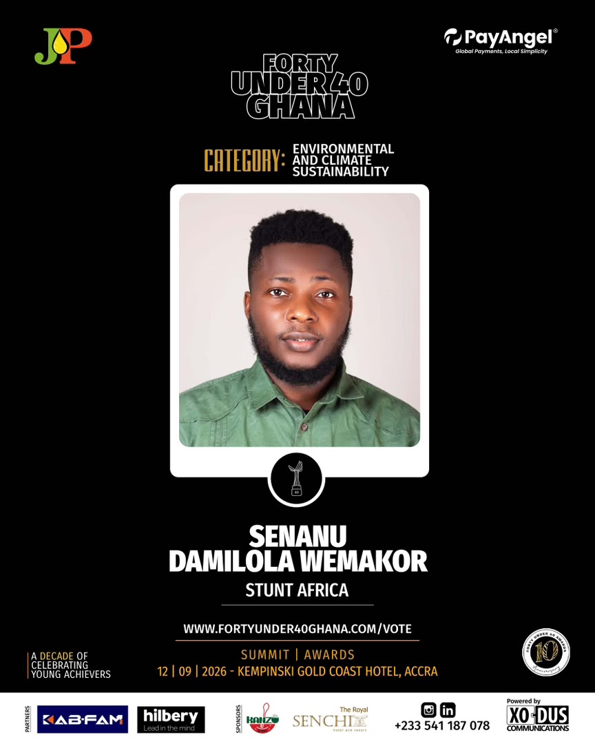Senanu Damilola Wemakor earns Forty Under 40 nomination for advancing climate journalism in Africa