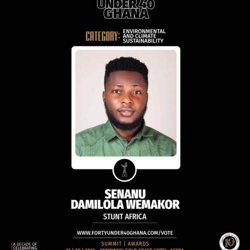 Senanu Damilola Wemakor earns Forty Under 40 nomination for advancing climate journalism in Africa